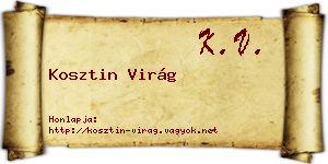 Kosztin Virág névjegykártya