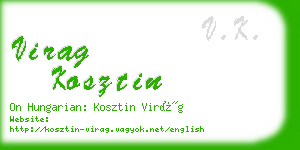 virag kosztin business card